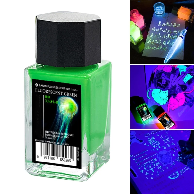 18ml Colorful Invisible Ink With UV Light For Illustrations, Art