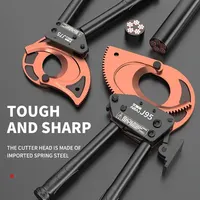 1pc Ratchet Cable Cutter Portable Ratcheting Wire Cutting Tool Cutting Below 300mm² Lightweight Cutting Hand Tool With Anti-Slip 1