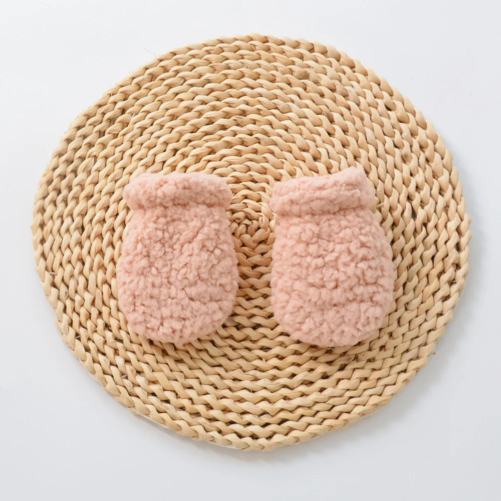 anti scratching gloves winter gloves baby mittens Autumn Winter Thicken Warm Gloves for Newborn Baby Mittens Kids Boy Girl Plush Anti-scratch Face Gloves Accessories