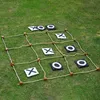 Giant Tic -Tac -Toe Outdoor Game Instant Setup, No Assembly Bean-Bag Toss Games Set,Giant -Yard Games For Adults 1