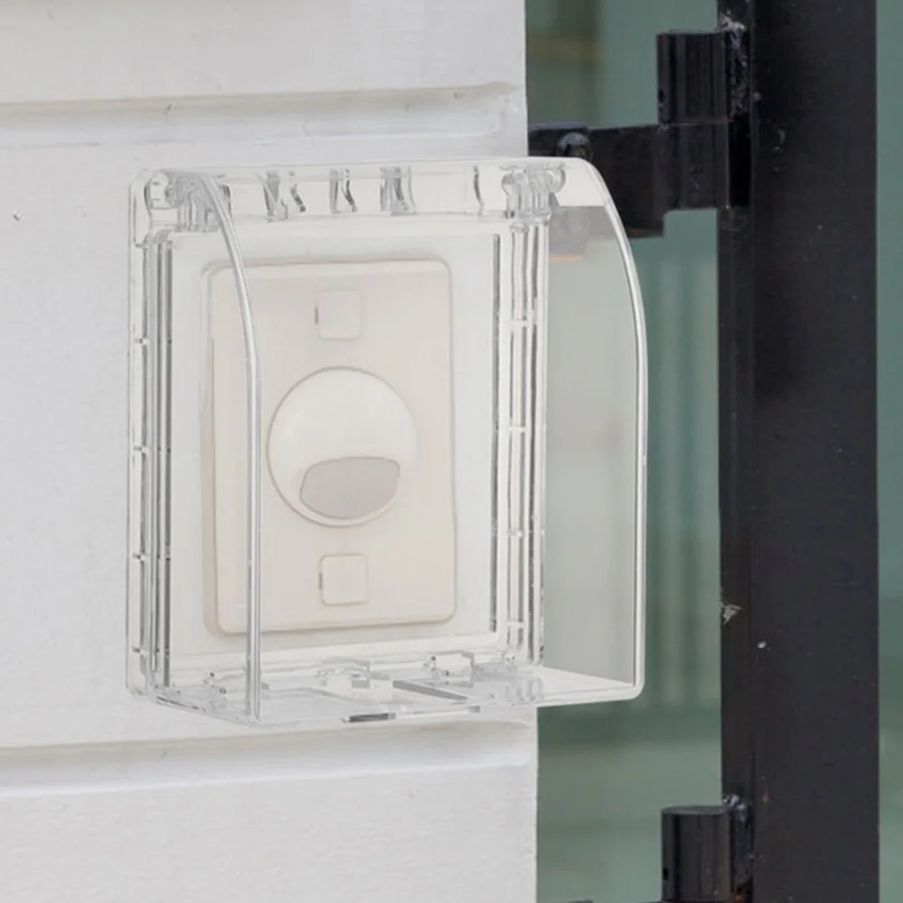 

2 Pcs Doorbell Rain Cover Wireless Doorbells for Home Outdoor outside Protector Transparent Waterproof Box Plastic Protective
