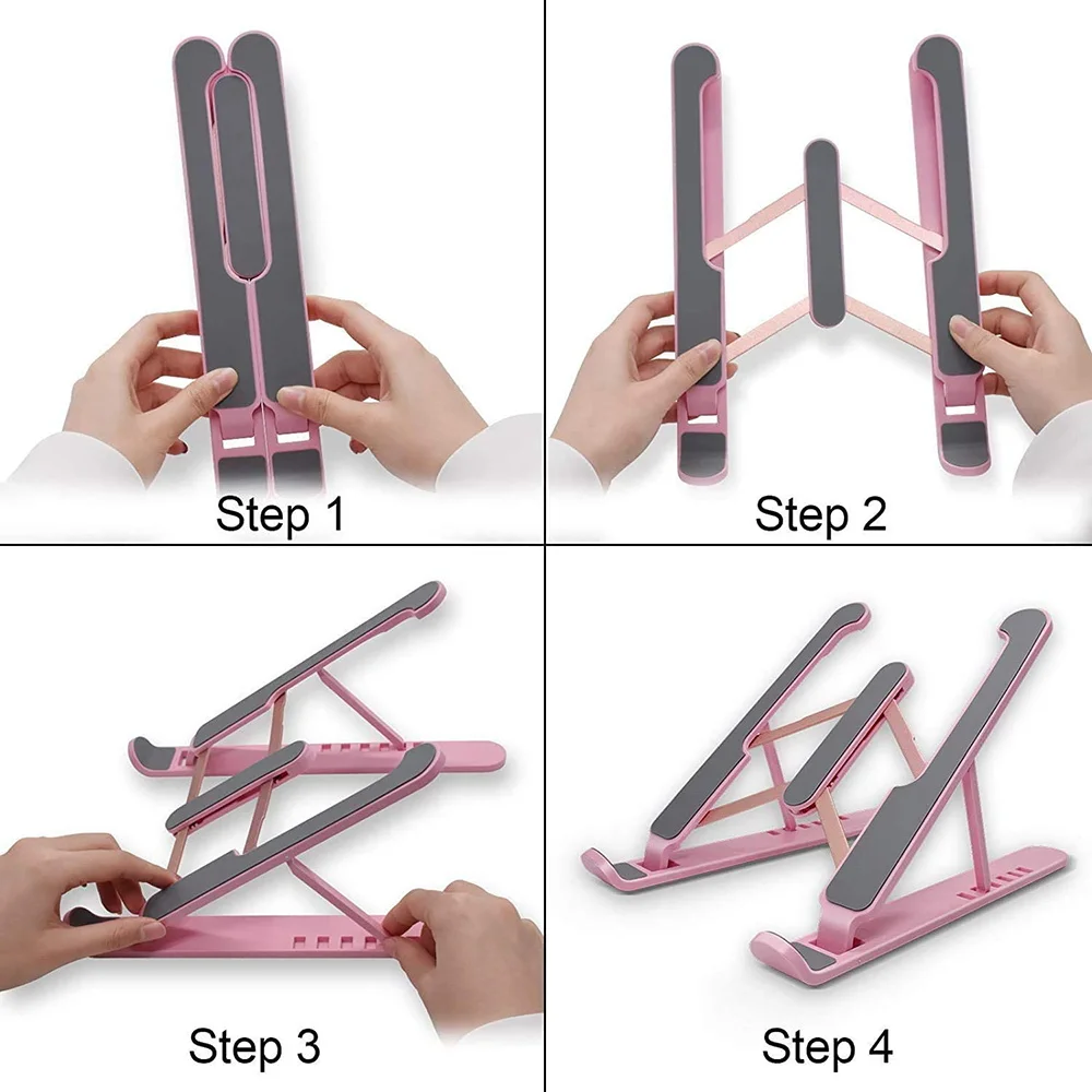 Laptop Stand Foldable Laptop Stand Adjustable Support Base Notebook Stand for Macbook Pro Non-slip Riser Cooling Bracket for Laptop & Tablet