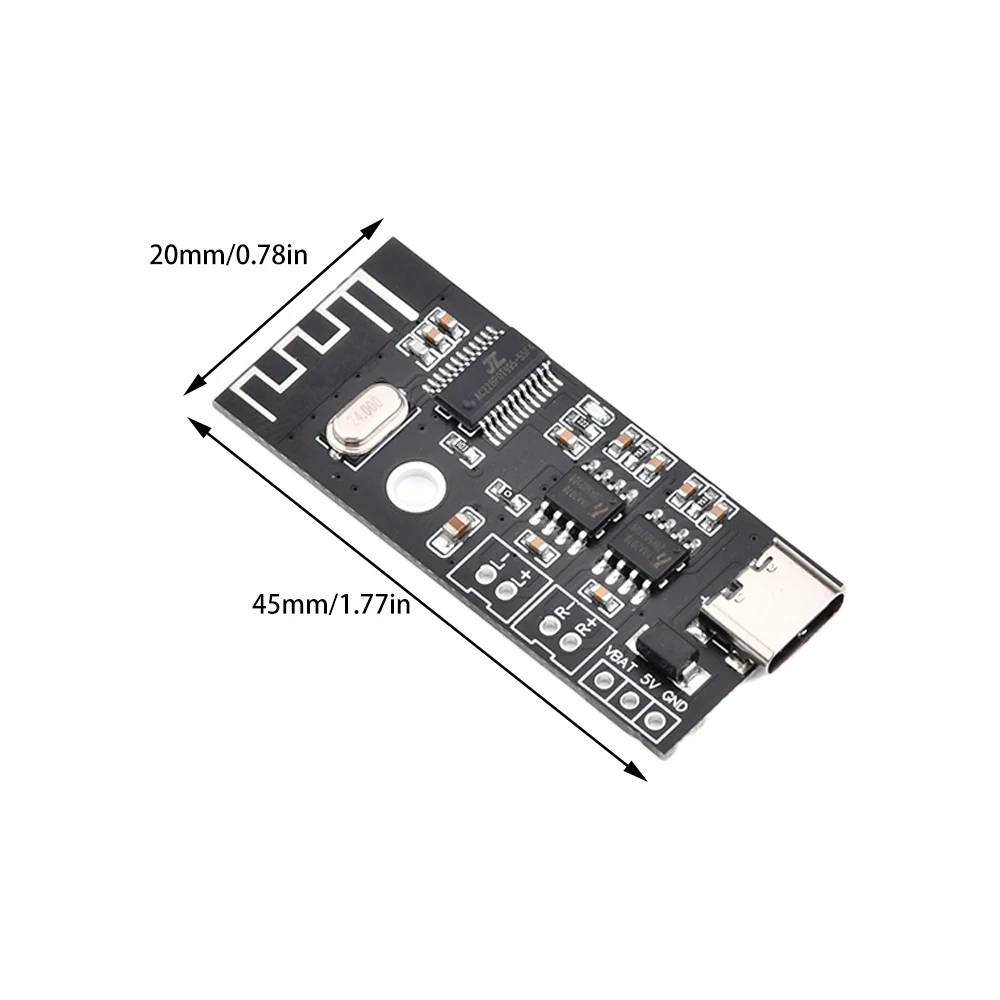 MH-MX38 무선 디코더 보드 5W 5W 앰프 블루투스 5.1 오디오 모듈 MICRO USB 타입-C DIY MP3 Verlustfreie 스테레오 5V