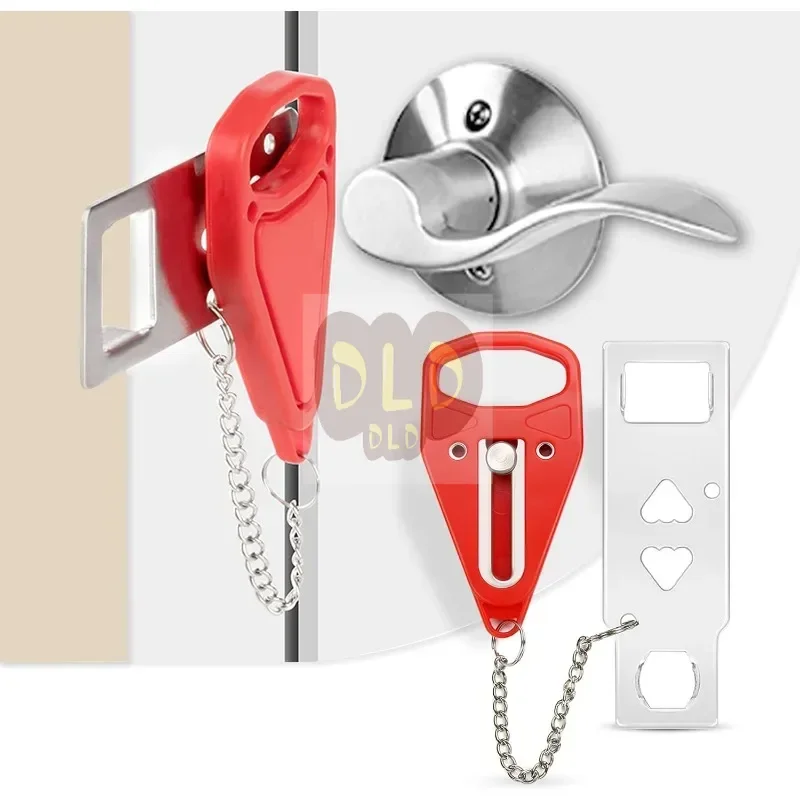Portable Door Lock Extra Lock for Additional Privacy and Safety in Home,Hotel and Apartment,Prevent Unauthorized Entry