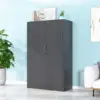 Tool cabinet Metal Storage Cabinet with Locking Doors and 3 Adjustable Shelves 53.5-Inch Lockable Storage Cabinets Black 4