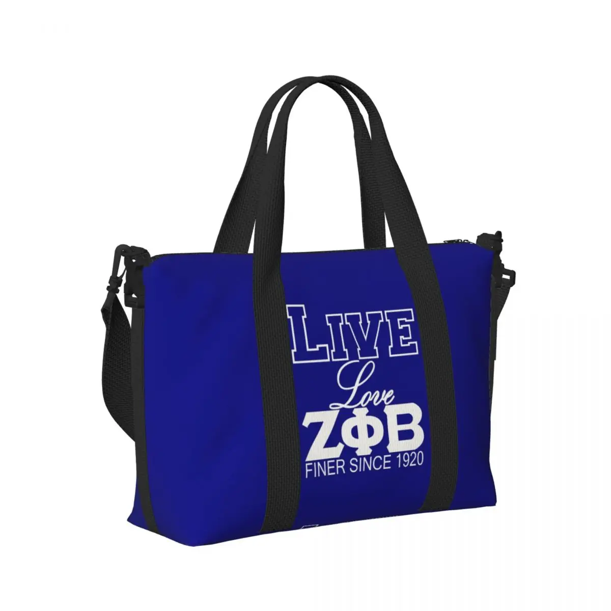 Live Love ZPB 1920 Grocery Tote Shopping Bags Women Big Capacity Zeta Phi Beta Greek Letter Beach Gym Travel Bags