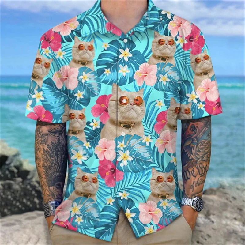 thumbnail image 1 of Camisetas con diseño de avatar personalizado de Hawái impresas en 3D para hombres y mujeres, regalo de cumpleaños divertido, blusas con foto DIY, camiseta para parejas, camiseta de animales, 1 of 5