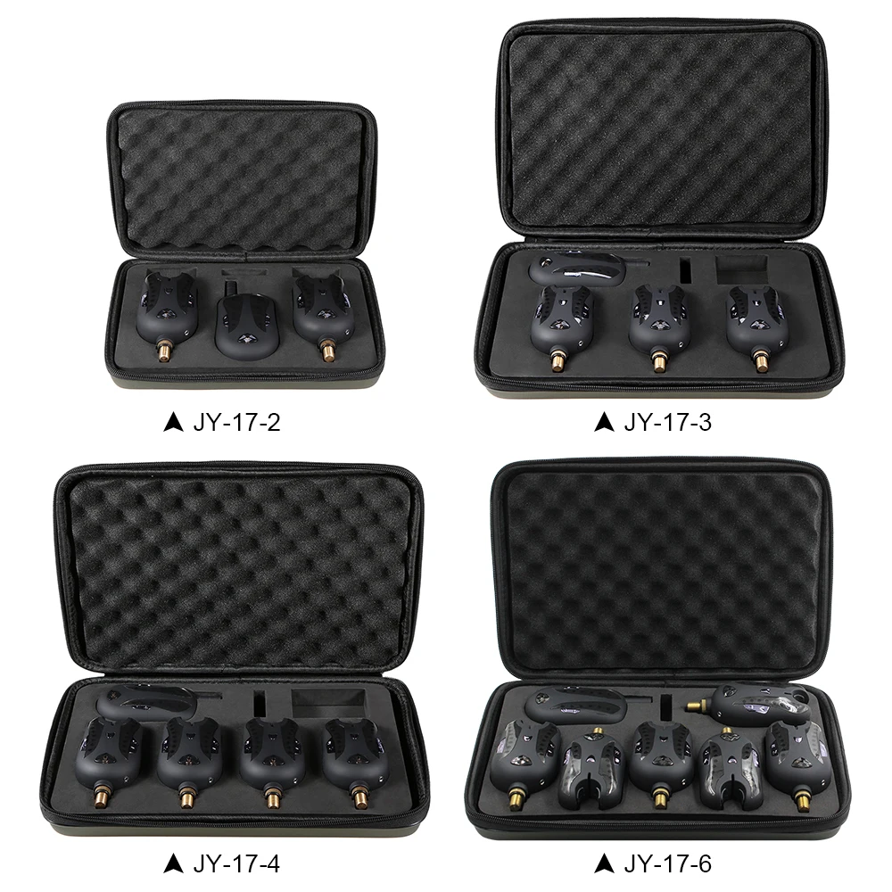 Lixada Wireless LED Fishing Alarm Fishing Bite Alarms Set Receiver Sound Alert Kit Led Alarm Indicator with Portable Bag fishing bite alarm fishing tools fishing tool fishing tackle fishing accessories