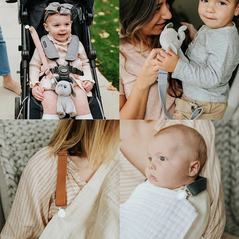 Baby Nursing Cover Clip Toldder Bib Stroller Clip Kid Toys Leash Anti-lost Strap Adjustable Breastfeeding Cover Accessories