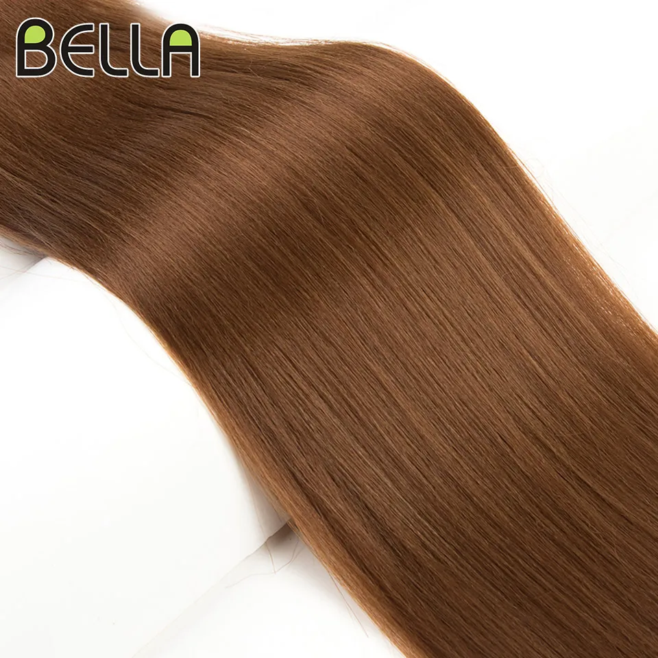 Bella Synthetic Hair Bundles 36Inch Straight Hair Extensions 130G Ombre Blonde 613 Black Color BIO Synthetic Weave Ponytail hair extensions