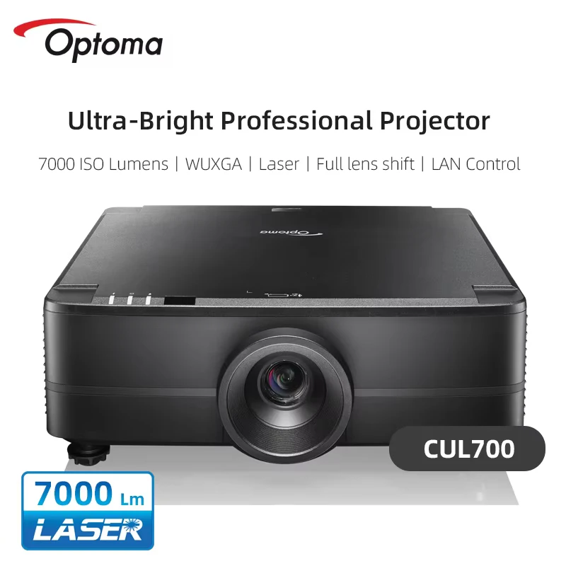 Optoma CUL700 Ultra-Bright Laser Professional Projector 7000 Lumens LAN Control Full Lens Shift WUXGA 3D Cinema Theater Beamer