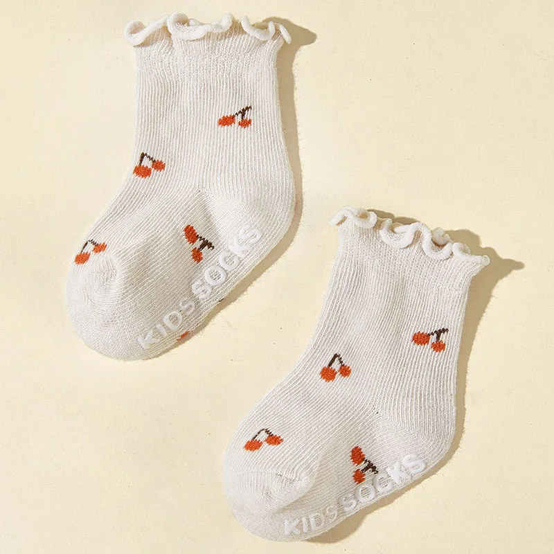 Cute Printed Fruits Baby Socks for Girls Autumn