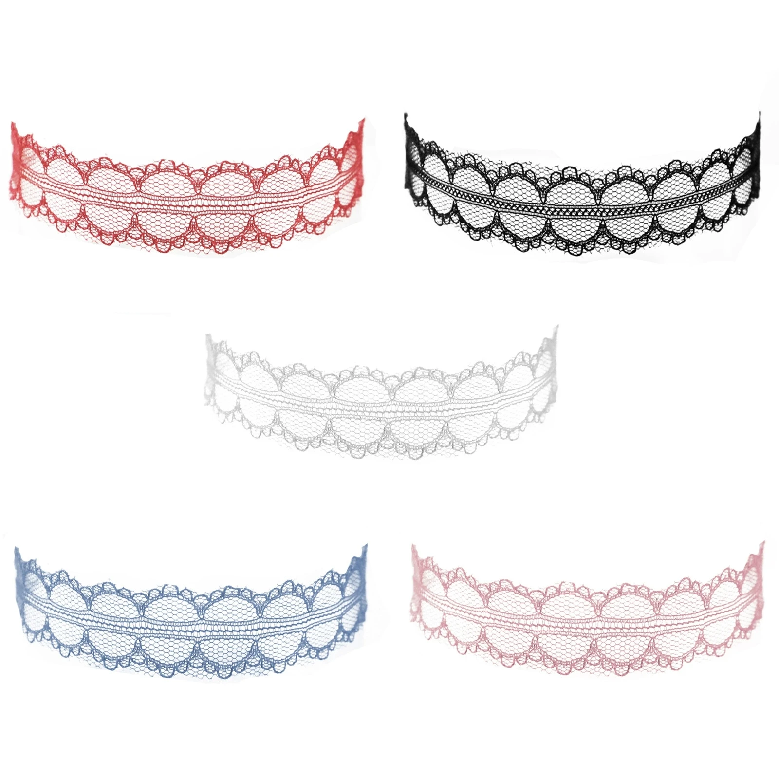 Colorful Y2K Lace Choker Necklace - Gothic Aesthetic Vintage Jewelry Gift