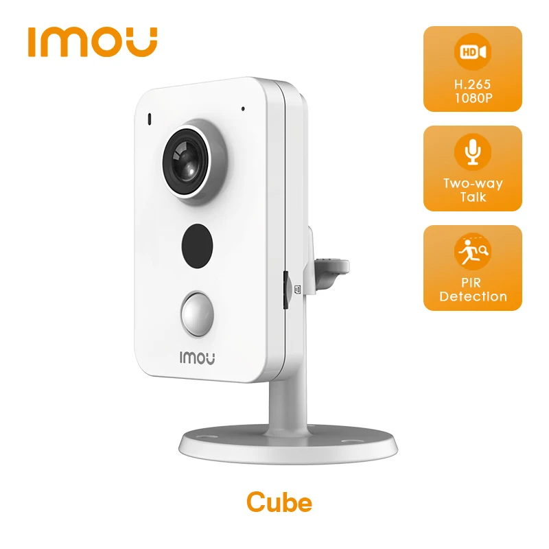Price Review IMOU Cube 4MP WiFi IP Camera External Alarm Interface PIR Two-Way Talk Abnormal Sound Detection Excellent Night Vision IPC-K42P Online Shop