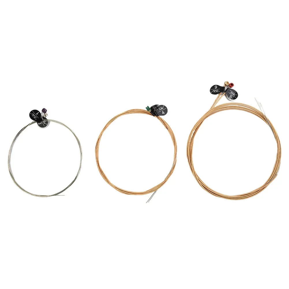 6 Teile/satz Akustische Gitarre Saiten Teile Volle Größe 09-45 10-50 11-52 12-54 13-56 Messing Gitarre Saiten Geschenk Für Anfänger Spieler – Detail 13