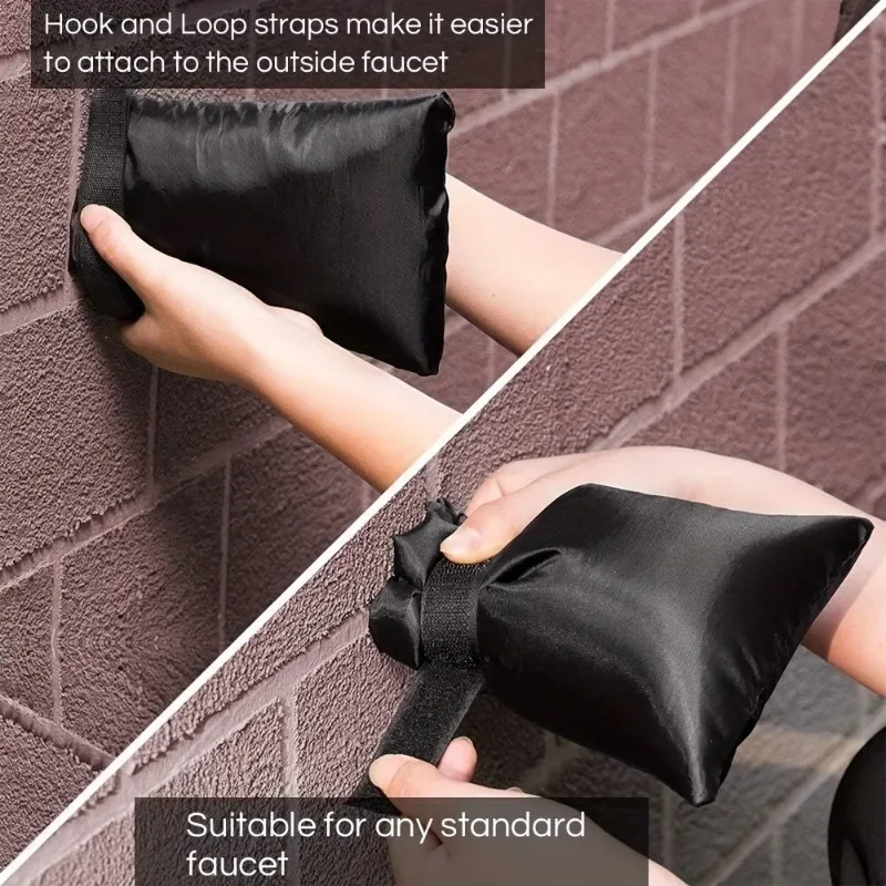 1/2/5pcs Protect Garden Faucet From Freezing Outdoor Faucet Cover Winter Outdoor Cover Black Reusable Tap Protector outdoor faucet cover