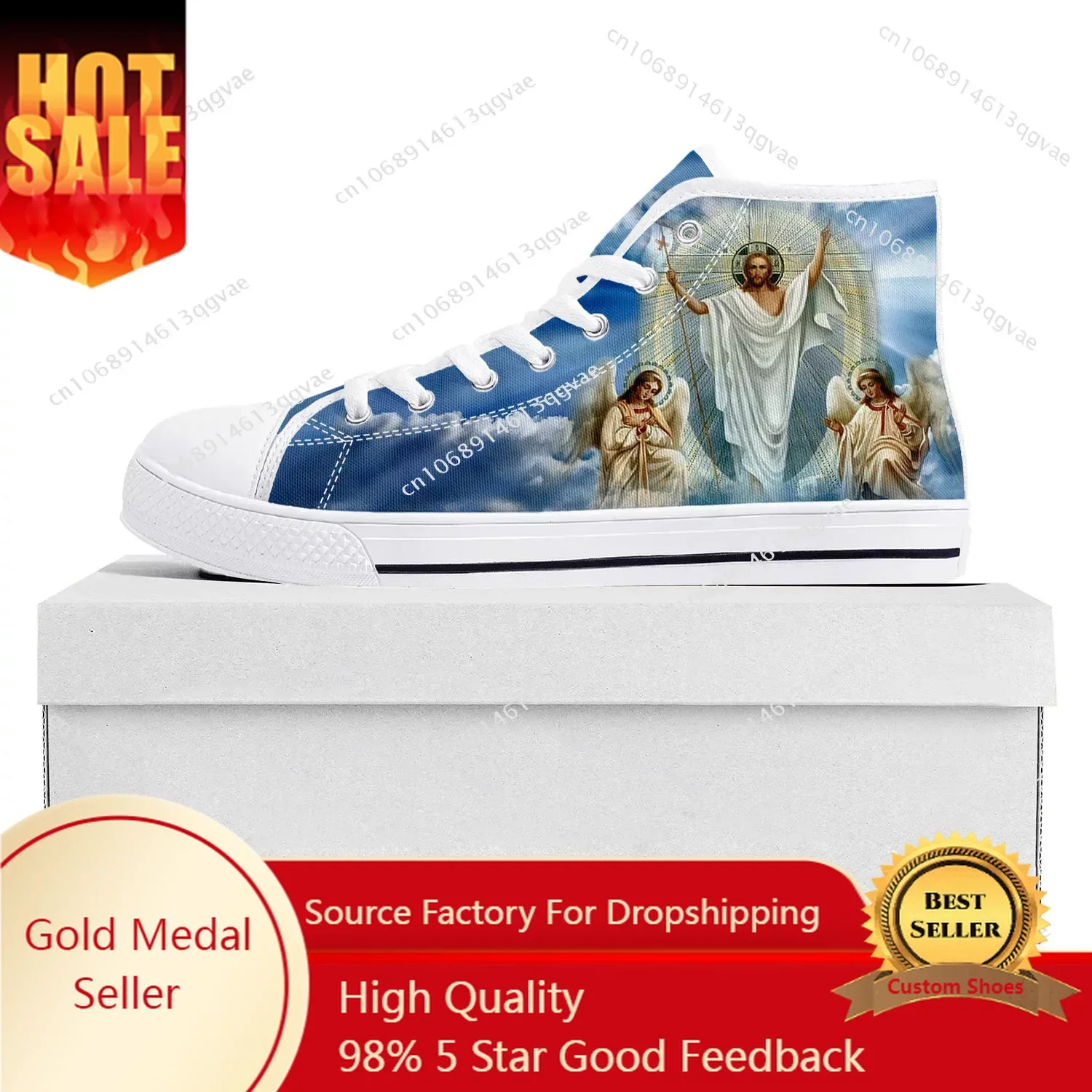 

Angel Art Print High Top High Quality Sneakers Mens Womens Teenager Canvas Sneaker Christian Vintage Angels Casual Couple Shoes