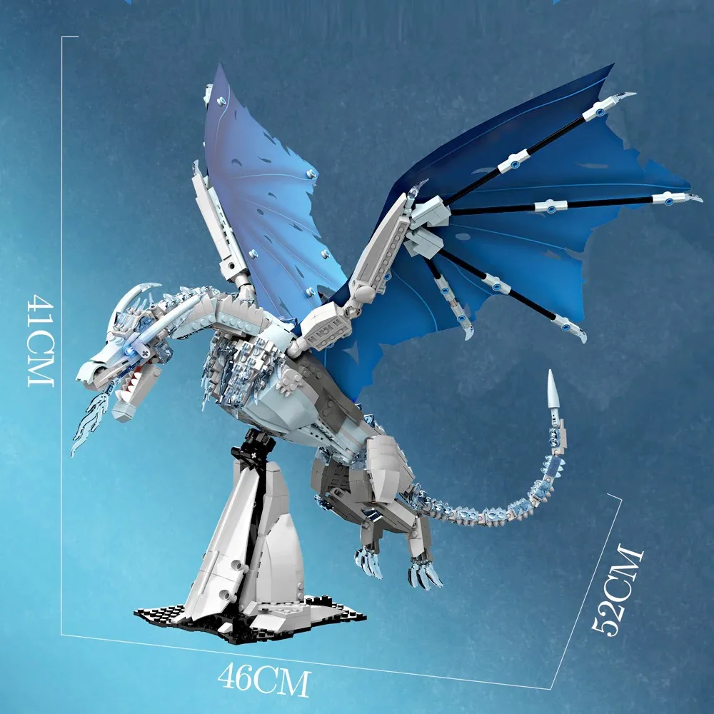 1019PCS MOC Ice Dragon Building Blocks Movie Game Action Figures Model Bricks DIY Ideas Assembly Toys for Boy Kid Gift 4