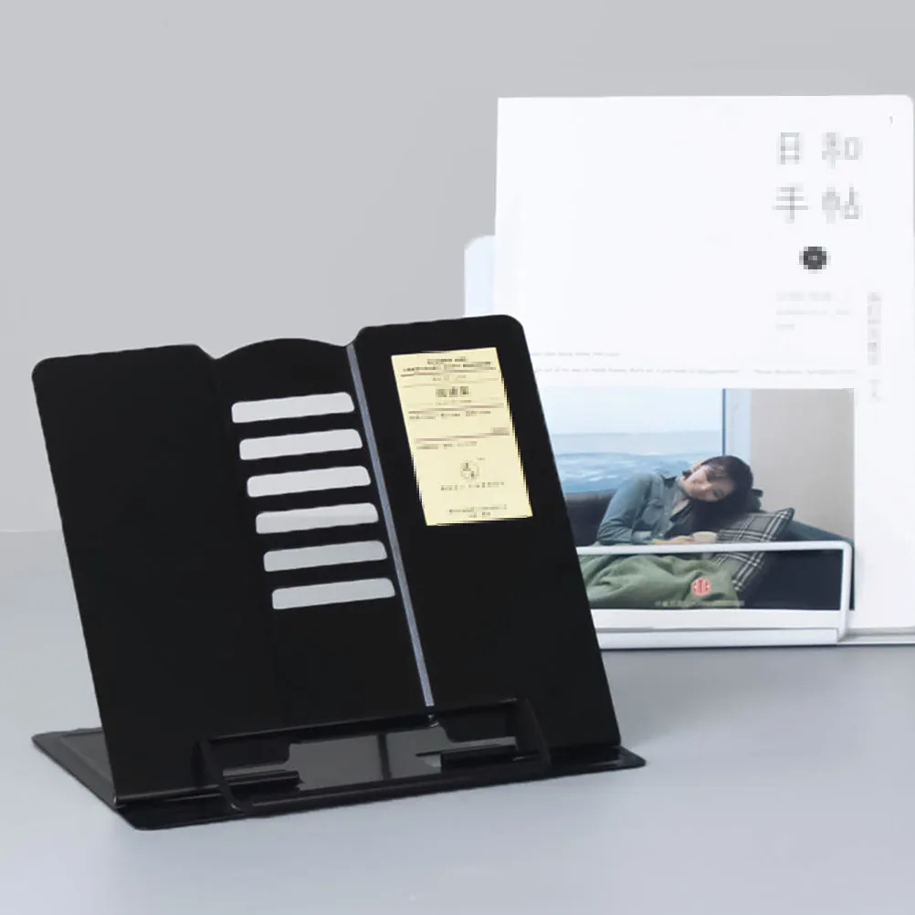 1Pcs 금속 독서 스탠드 조정 가능한 다기능 책 홀더 사무실 홈 태블릿 책 선반 근시 용 대형 흰색