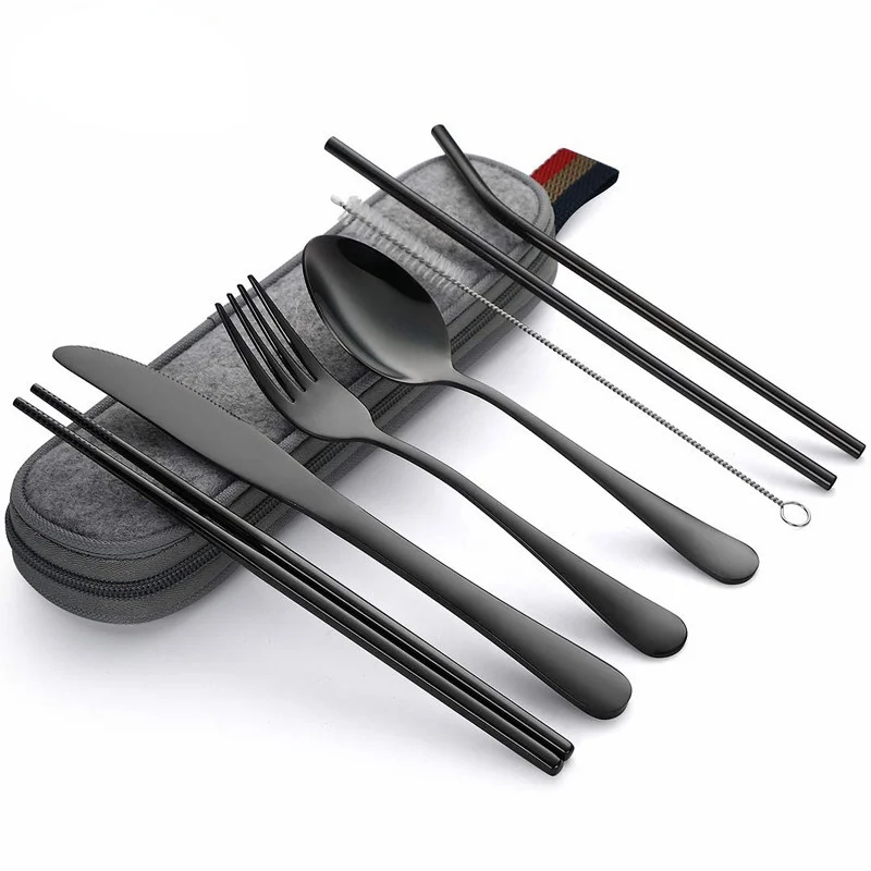 Kit De 7 Ustensiles De Barbecue En Inox | Fourchette, Pince, Spatule, 4 Brochettes | Avec Sac De Transport