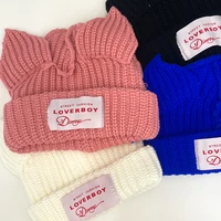 Новинка 2023, длинная шапка с лисьими ушками, шапки Skullies, женские милые кроличьи уши, вязаная крючком шапка, мужская зимняя теплая шапка в стиле хип-хоп, рождественский подарок — изображение 6