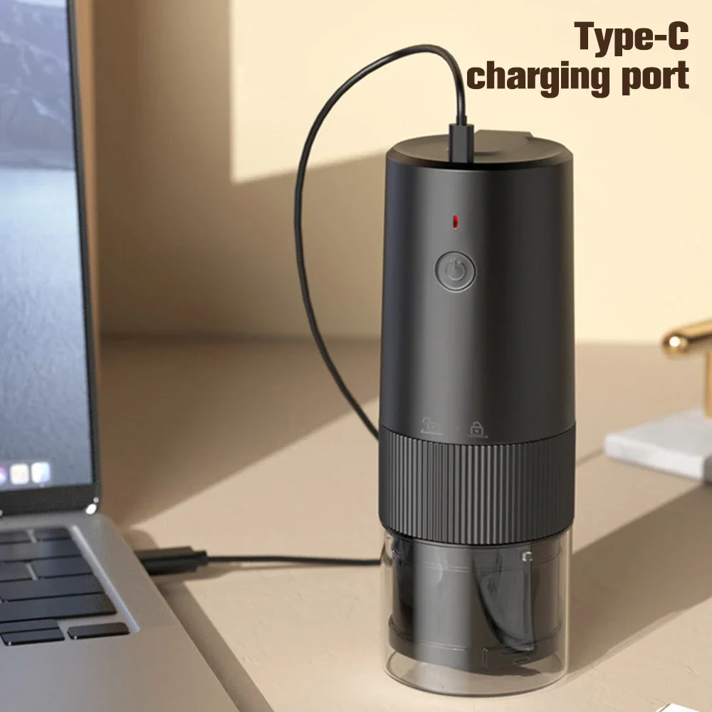 Portable Travel Coffee Bean Electric Grinder USB Charging Suitable for Grinding Nuts, Grains, Peppers, Spices, Coffee Beans, Etc