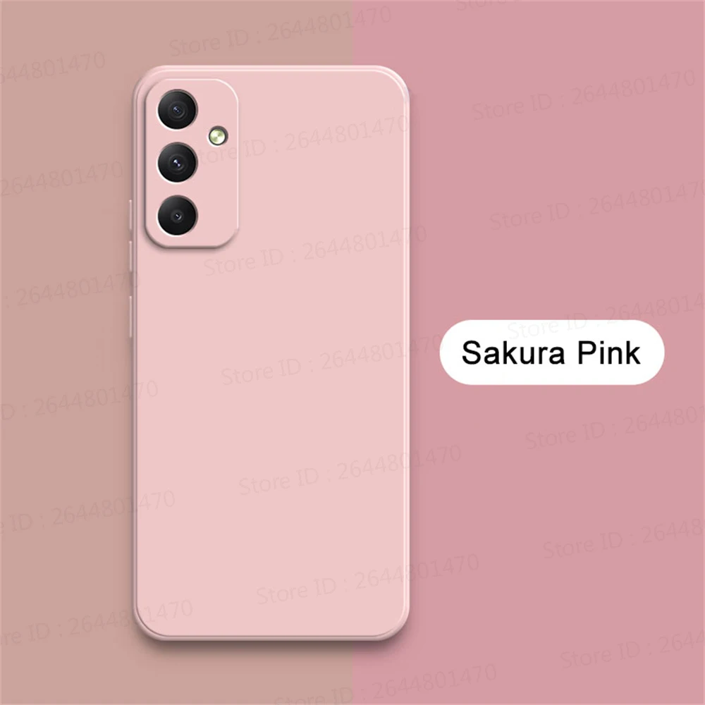 Square Liquid Silicone Shockproof Phone Case - Protective Soft Back Cover