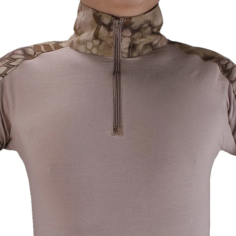 Kryptek Highlander Camouflage Tactical T Shirt Military BDU Shirt Men Long Sleeve Quick Dry Airsoft Hiking Hunting Shirts