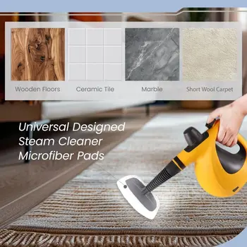 Confezione da 5 NUOVI cuscinetti per pulitore a vapore multiuso Cuscinetti per vapori riutilizzabili durevoli Panno per vapore in microfibra universale per bagno