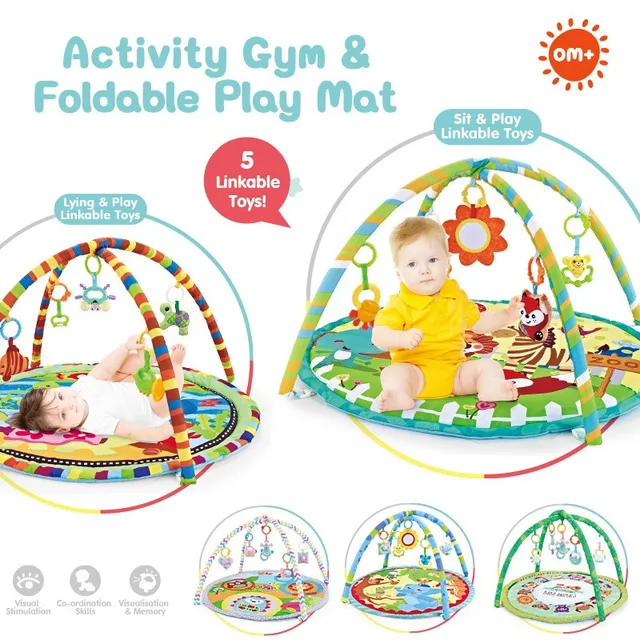 Multifunctional Baby Fitness Activity Frame Baby Awakening Mat Crawl Blanket With Fence Activity Pad  Baby Educational Mat Gift 1