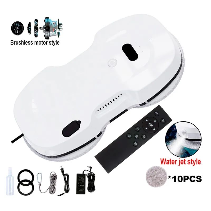 NEW 5600Pa High Suction Window Cleaning Robot Electric Smart Water Spray Window Cleaner Robot Anti-falling Vacuum Cleaner