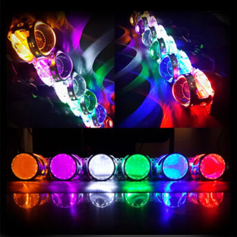 

2pcs RGB LED Light Devil Demon Eyes Bulbs Bluetooth APP Control Headlight Retrofit 7.3*3.3*1.3cm Car Demon Eyes Bulbs