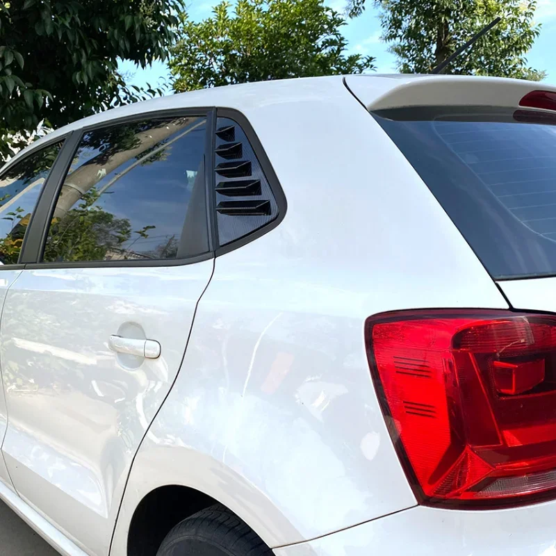 For VW Polo Mk5 6R Polo Mk5 6C MK6 GTI TGI TSI MPI Rear Triangle Window Shutters Triangle Sunshade Modified Patch Shark Gill