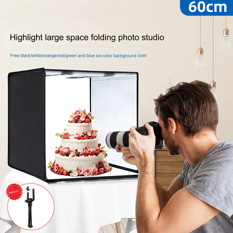 60cmLED Studio Small Soft Light Photography Box Photo Light Box Photography Equipment Set