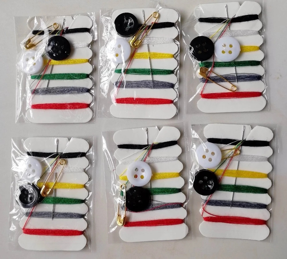 Hot 5pcs Mini Portable Sewing Kit Needle Thread Button Pin Travel Household Tools Hand Sewing Bag for Travel Hotel Supplies