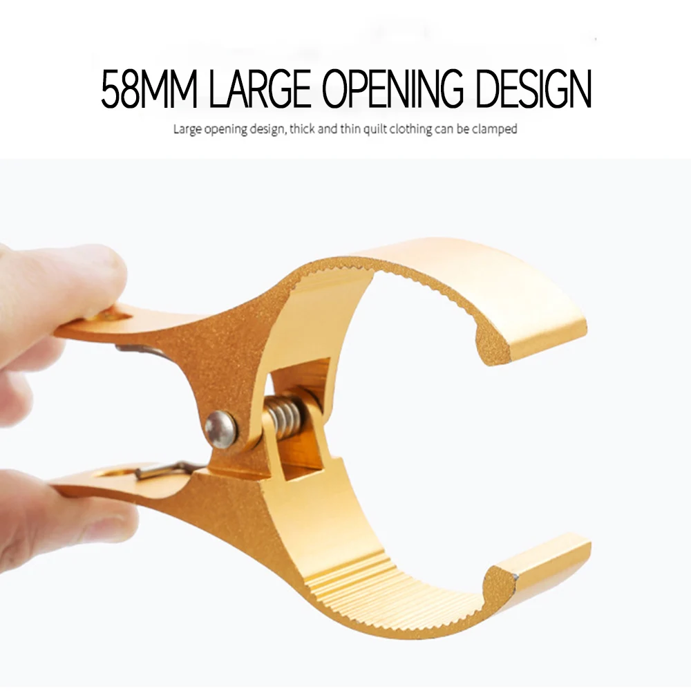 Laundry Clothes Aluminium Alloy Hanger Clips Towel Clothes Pegs Clothespin Beach Sheet Drying Pegs 2pcs