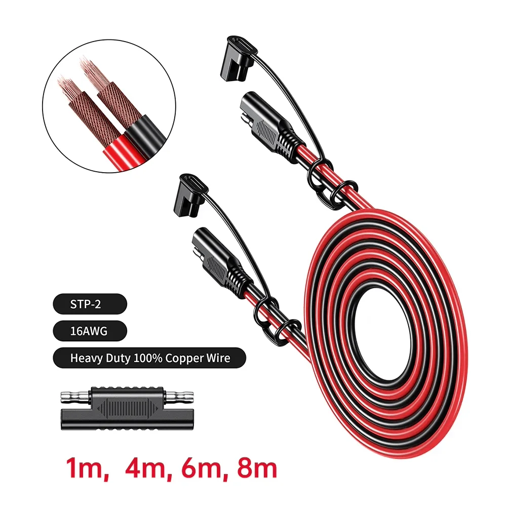 Car Extension Cable Quick Connect Harness Battery Charging Cable SAE To SAE 12V-36V Solar Auto Battery Power Connector car battery cable