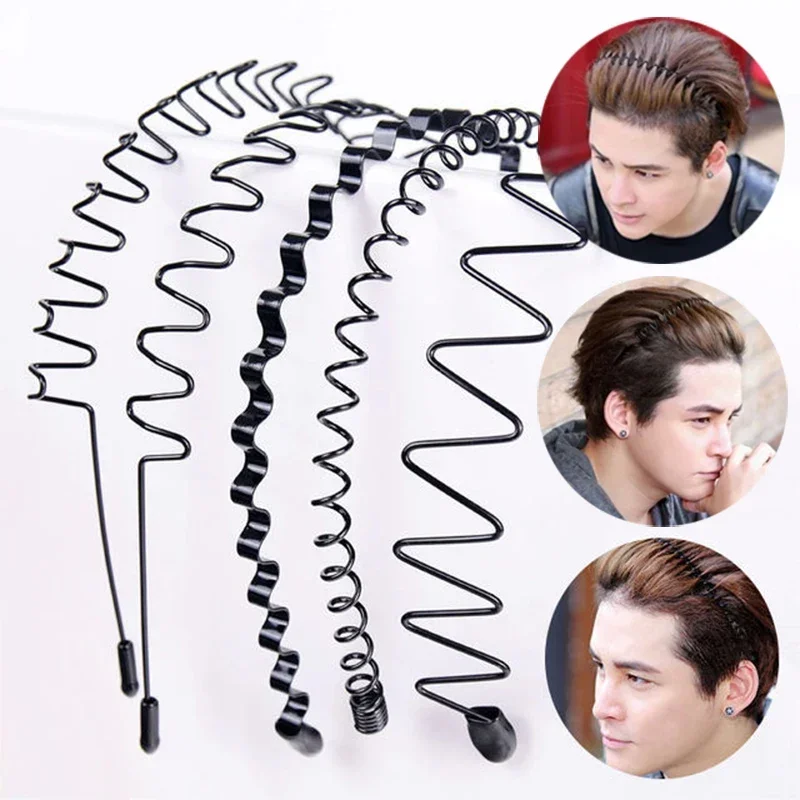 6pcs Fashion Metal Hair Band for Men Women Unisex Black Wavy Hair Head Hoop Band Sports Headband Hairband Hair Accessories Gift 4 6pcs Fashion Metal Hair Band for Men Women Unisex Black Wavy Hair Head Hoop Band Sports Headband Hairband Hair Accessories Gift 4