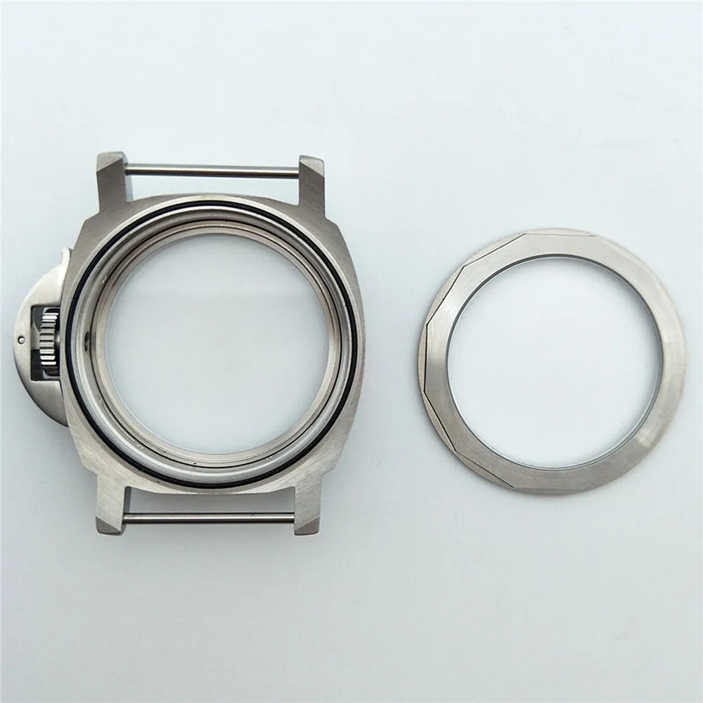 Stainless Steel Brushed Watch Case 44mm for ETA 6497/6498 for ST3600/ST3620 series Mechanical Movement smart watch case watch protector case watch screen protector case