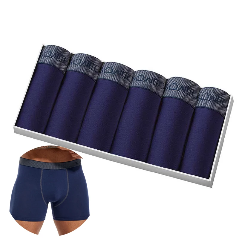 6 adet/paket Boxer Külot Düz Renk erkek Külot pamuklu iç çamaşırı Erkek Külot Mektup Elastik Kemer Adam Undrewear Şort
