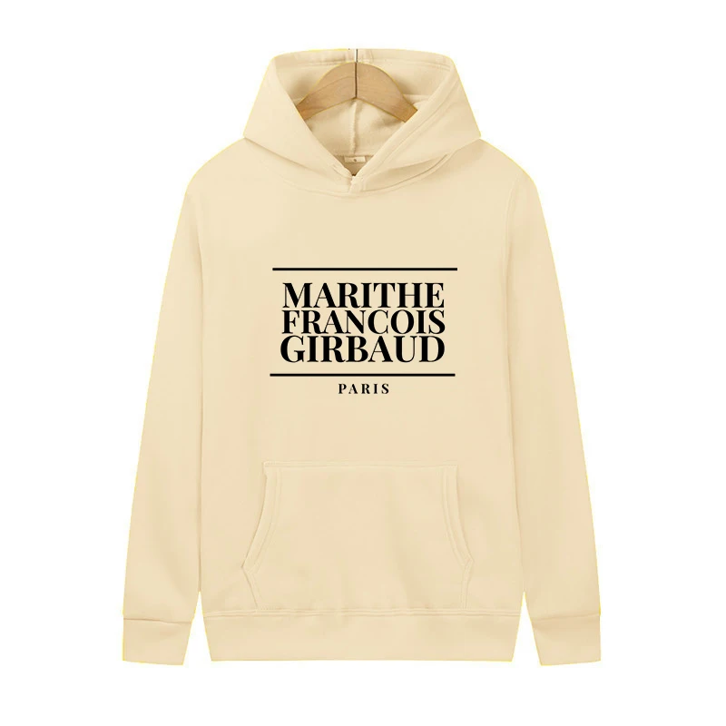 

Marithe Francois Girbaud autumn and winter warm thick hoodie fashion must-have male and female couples with the same