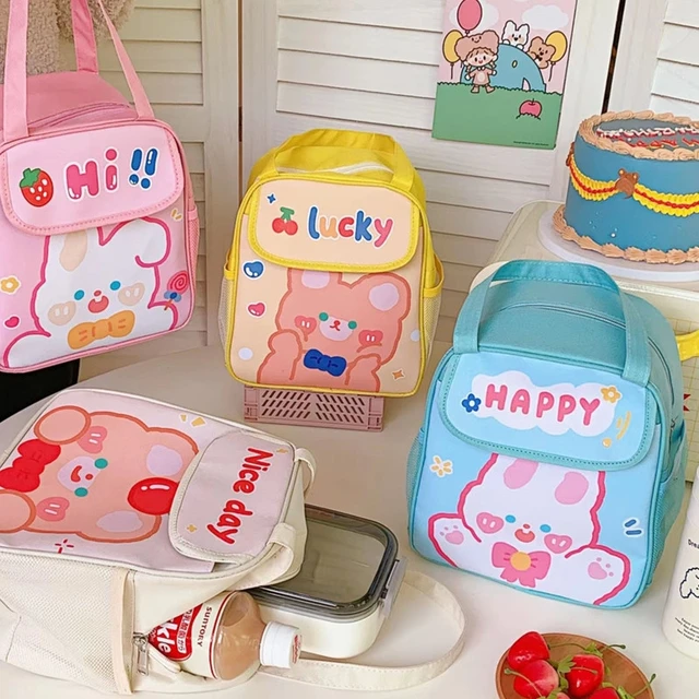 Pink Lunch Box Teen Girls Women Insulated Childs Kids Lunch Bag with  Pockets Lightweight Picnic Bag Portable Reusable Lunch Tote Bag for School  Work