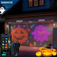 LED Decoration RGB curtain Smart Lights App Controlled String Fairy Lights DIY Pattern and Text Programmable Music Sync Reote