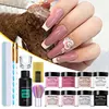 Nail Acrylic Powder Set and Liquid Monomer Nails Art Decoration for Manicure Kit Crystal Nail Glitter 3D Nail Tips Carving Tools 3