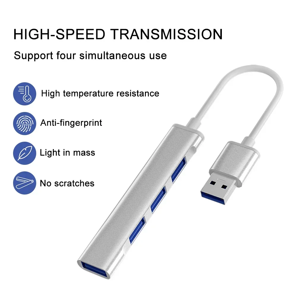 Multifunctional Car USB Hub Charger with Type C Cable