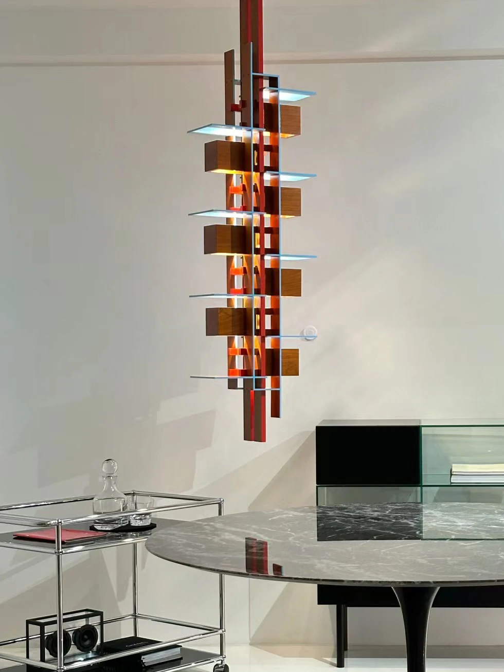 Description Picture 5 of itemJapanese Solid Wood Pendant Light Frank Lloyd Wright Taliesin Ceiling Lamp for Villa Living Room Dining Room Art Chandelier