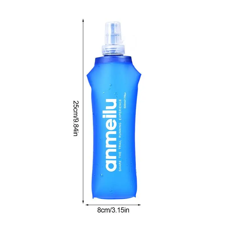 1pc 250/500ml Ultralight Folding Water Bag Water Bottle Pouch Outdoor Sport Supplies Hiking Running Soft Flask Bottle