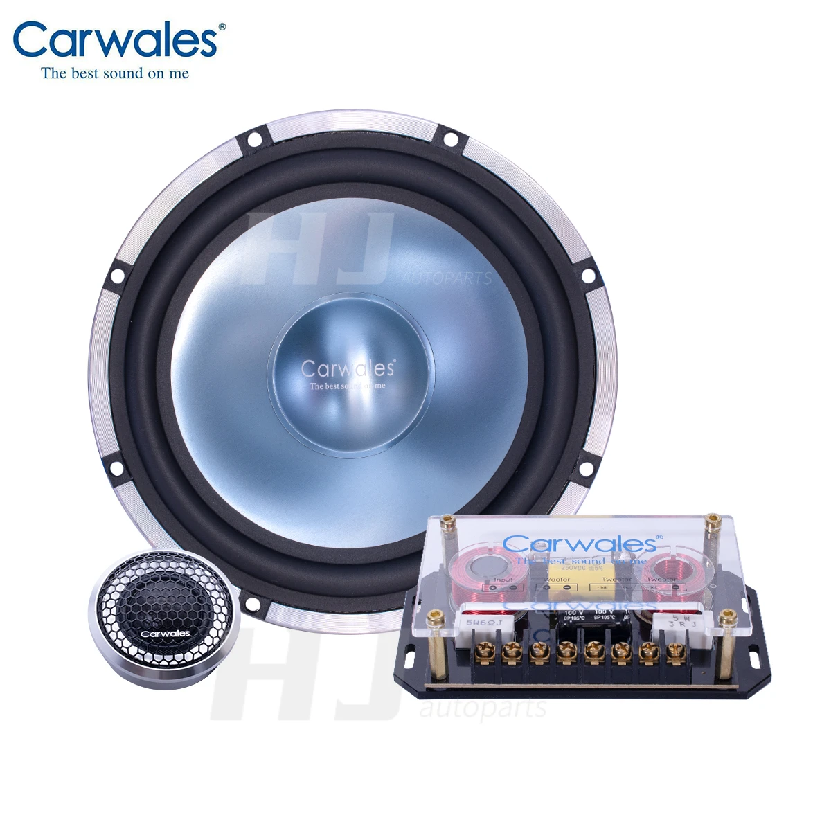 1kit Car 2-way 6.5 Inch Tweeter Woofer Speaker Set Treble Subwoofer Loud Speaker Audio Sound System Max 400w Audio Speakers Kit