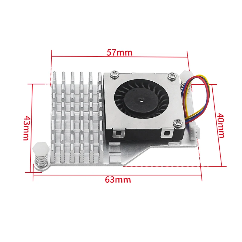 Raspberry Pi 5 Active Cooler Aluminum Heatsink PWM Speed Adjustable Fan Black Silver Blue Cooling Radiator for RPI 5 Pi5 — view 4