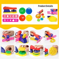 Plasticine Model Playdough Tools Set for Kids 3D Syringe Roller Impression Moulds Play Dough Tools Kit Clay Craft Toys Gift 2